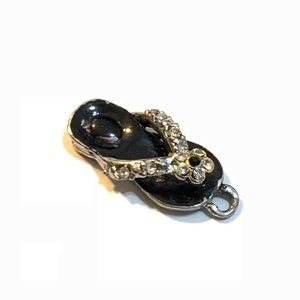 Charm / Pendant -- Flip Flop Rhinestone